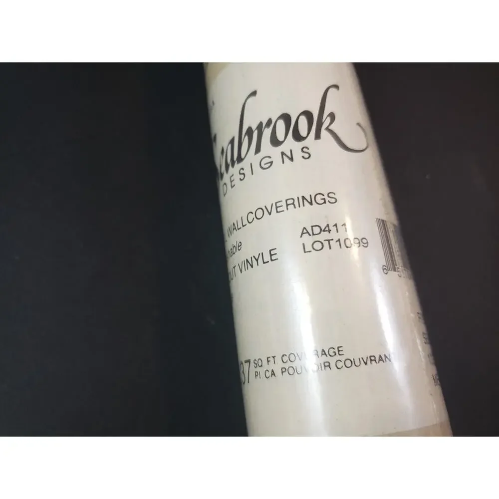 (JL) Seabrook Desings Wallpaper Pre-Pasted Vinyl Wallcovering Washable Peelable
